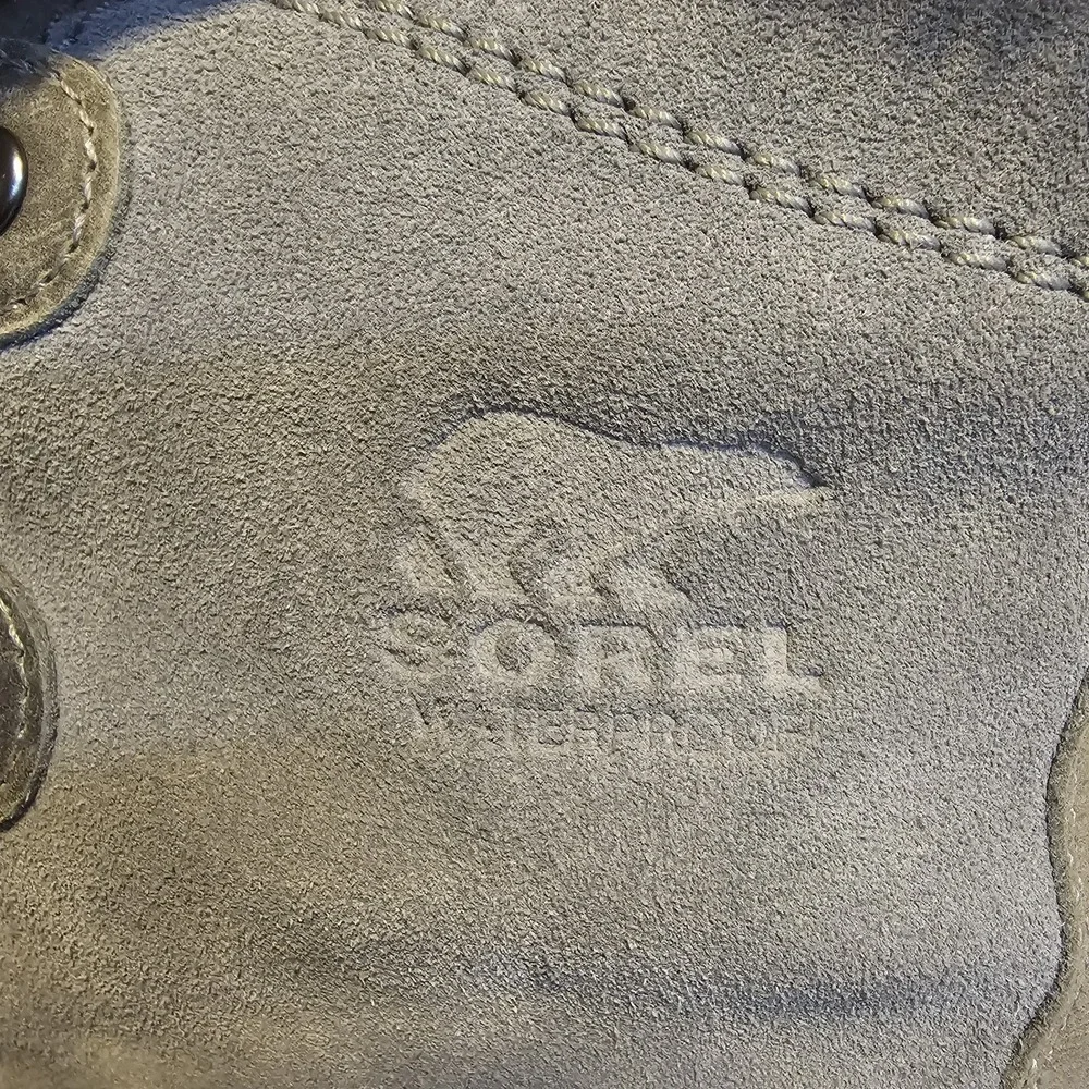 Sorel Explorer Joan Womens 10 Gray Suede Faux Fur Winter Boots Lightweight Cozy‎
